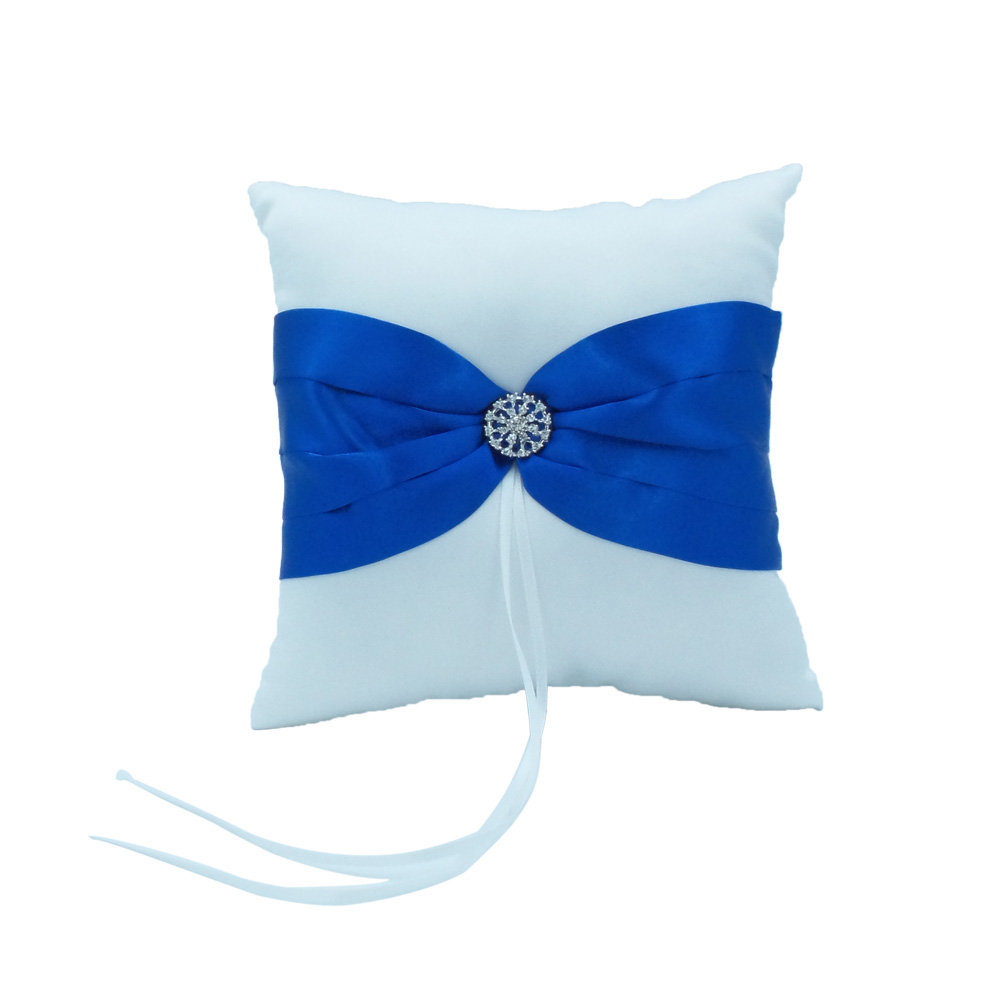 Navy blue ring bearer pillow best sale